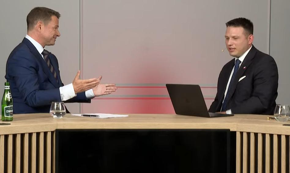 Mentzen grilluje Trzaskowskiego. Kandydat przeciwko nowym podatkom i za likwidacją TVP Info